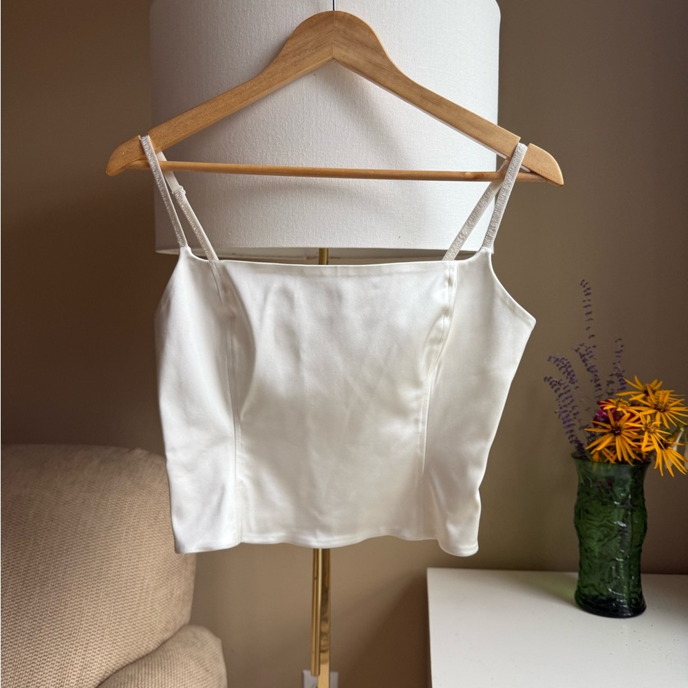 Wilfred Ivory Satin Camisole Top